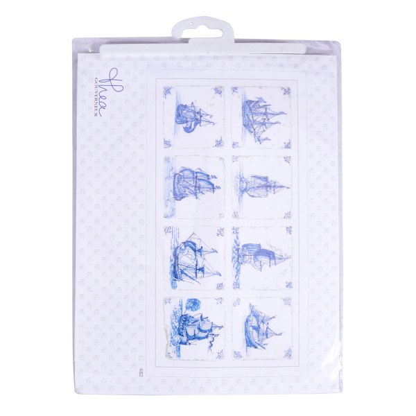 Набор для вышивания "Кафель Дельфтский фаянс", канва аида 18 ct . Арт 482A