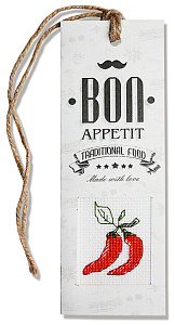 Набор для изготовления закладки с вышитым элементом "Bon appetit"