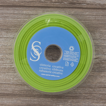 Косая бейка хлопок/полиэстер 20 мм, 25 м, цвет 118, лайм . Арт 6120-20мм-118           