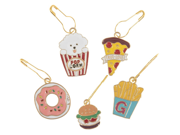 Маркеры для вязания металлические в тубах, 5 дизайнов, 20 туб  в картонном прикассовом стенде. Арт C003.2513221