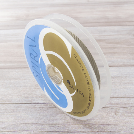 Лента репсовая SAFISA, 15 мм, 25 м, цвет 67, серо-зеленый. Арт 350-15мм-67             