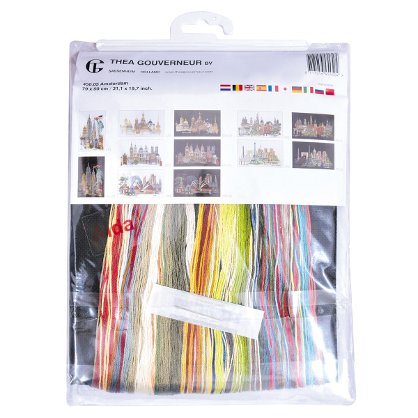 Набор для вышивания "Амстердам", канва аида (черная) 18 ct. Арт 450.05                  