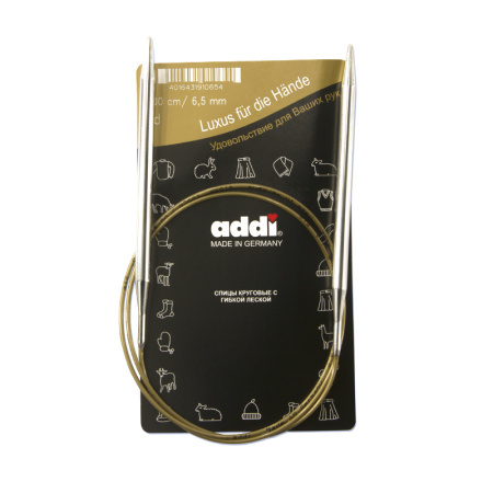 Спицы, круговые, супергладкие, addiClassic №6.5, 100 см. Арт 105-7/6.5-100