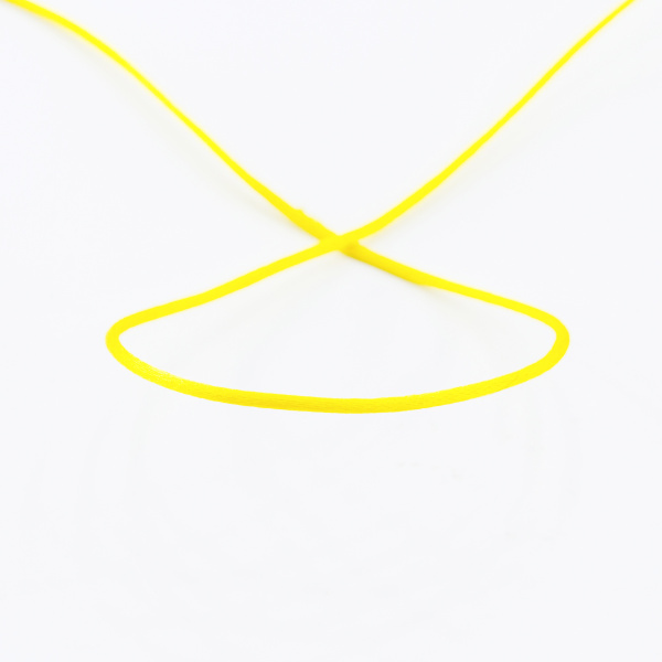 Шнур атласный SAFISA 2 мм, 25 м, цвет 32, желтый. Арт 462-32                  