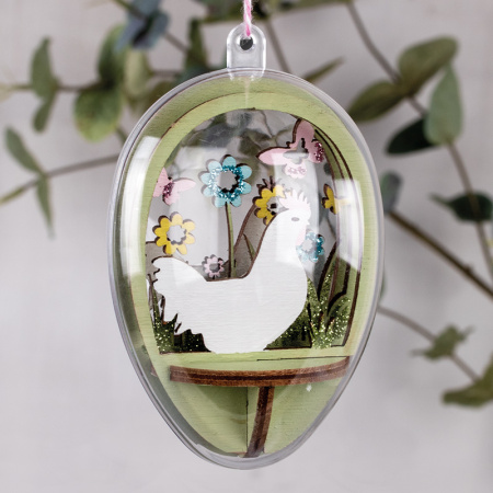 Яйцо из прозрачного пластика разъемное, 8 см. Арт 3904537