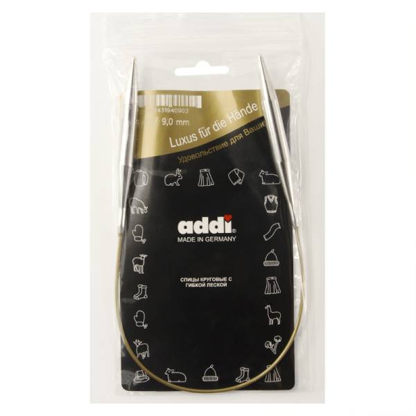Спицы, круговые, супергладкие, addiClassic №9, 40 см. Арт 105-7/9-40