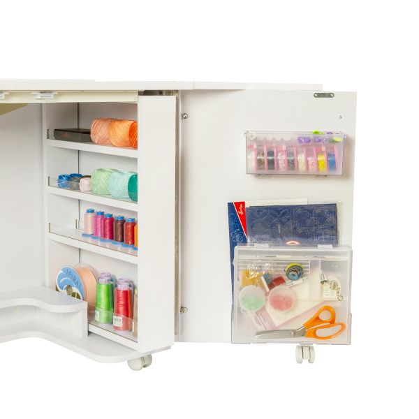 Стол раскладной для швейной машины с раскройным местом DUO, белый. Арт TLM.GXL.P-W001