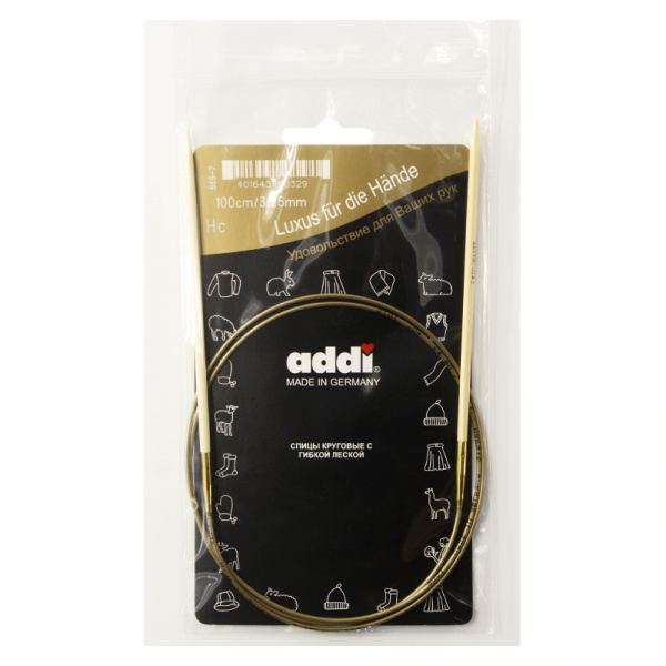 Спицы, круговые, бамбук addiNature BAMBOO №3,25, 100 см. Арт 555-7/3.25-100