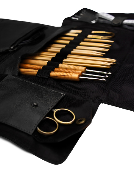 Органайзер для спиц и крючков "Gro" Black. Арт QB-4704/Black