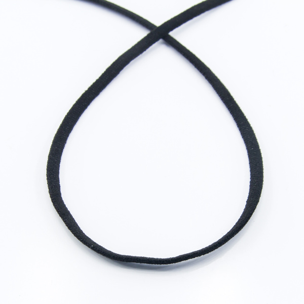 Резинка шляпная SAFISA, 3 мм, цвет 01, черный. Арт 4783-3мм-01         