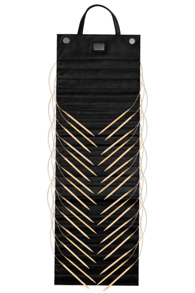 Чехол-органайзер для круговых спиц "Gloss" Black. Арт QB-4715/Black