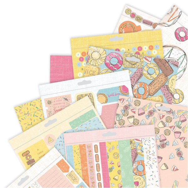 Набор для скрап-проектов "SWEET TREATS" с высеченными элементами и бумагой. Арт PMA160520