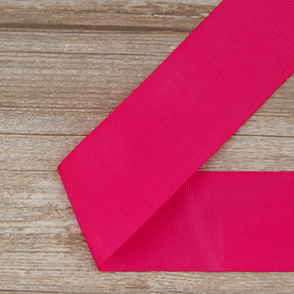 Лента репсовая SAFISA, 50 мм, 25 м, цвет 20 розовый темный . Арт 350-50мм-20