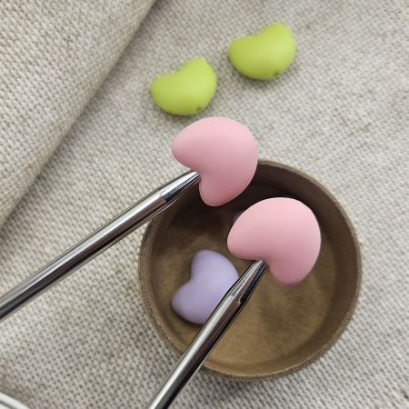 Наконечники для спиц в форме сердечка, стопперы, размер 3,5х2 см, 6 шт. Арт 7543