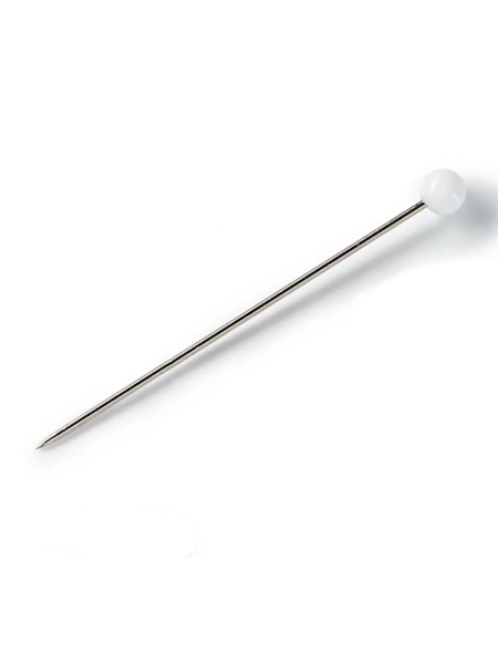 Булавки для закалывания с круглыми головками, белые 30 г 48 мм. Арт 136-0029255-080000