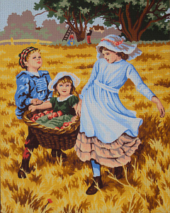 Канва жесткая с рисунком "Сбор урожая"
