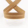 Косая бейка хлопок/полиэстер 20 мм, 25 м, цвет 64, молочный шоколад. Арт 6120-20мм-64            
