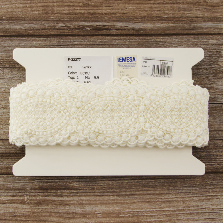Вышивка на тюле, 7 мм, цвет белый. Арт I753/00
