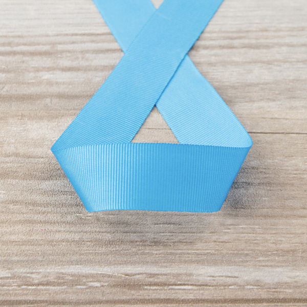 Лента репсовая SAFISA, 25 мм, 25 м, цвет 16 бирюзовый. Арт 350-25мм-16