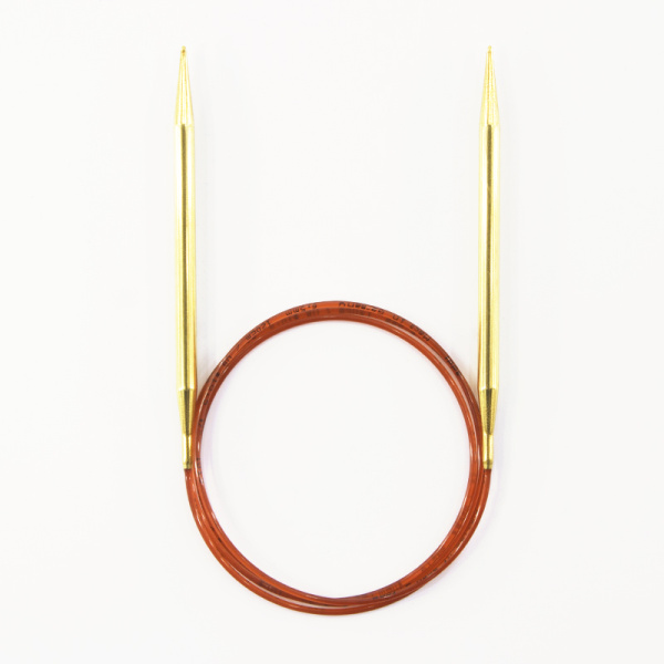 Спицы круговые позолоченные с удлиненным кончиком, №6,5, 120 см. Арт 755-7/6.5-120