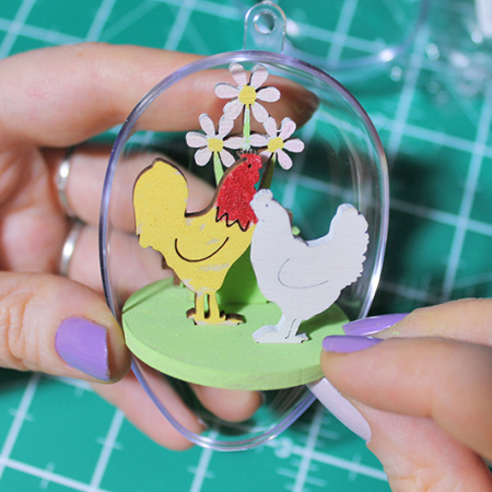 Яйцо из прозрачного пластика разъемное, 6 см. Арт 3906737