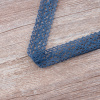 Мерсеризованное хлопковое кружево, 20 мм, цвет джинсово-синий. Арт 3037/89                 