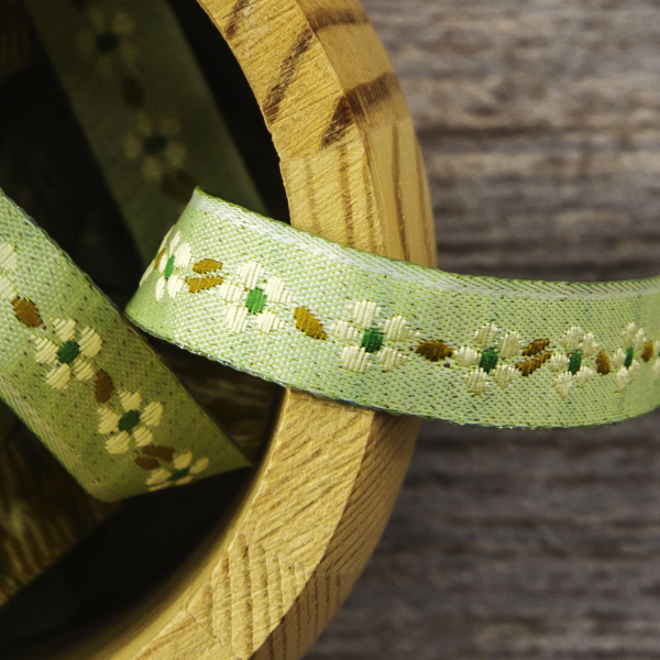 Лента жаккард SAFISA, 10 мм, 15 м, цвет 03. Арт 9160-10мм-03