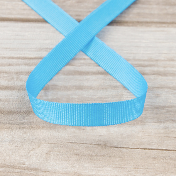 Лента репсовая SAFISA, 10 мм, 25 м, цвет 16 бирюзовый. Арт 350-10мм-16