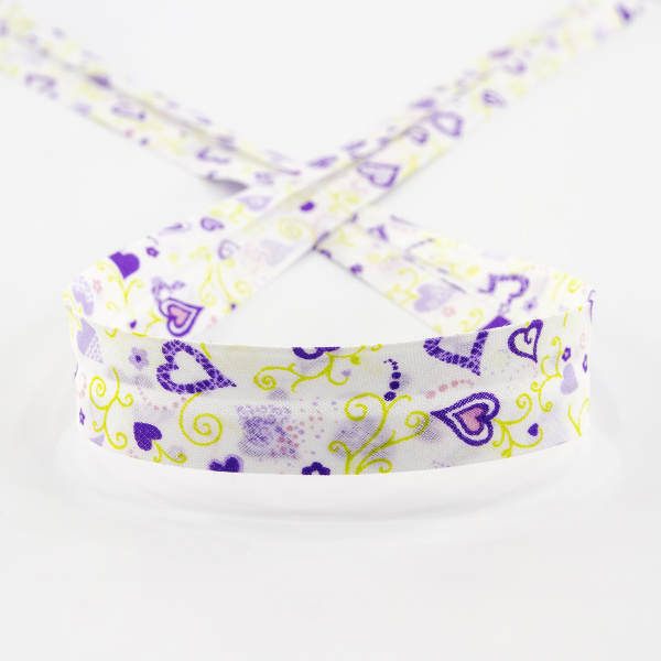 Косая бейка с рисунком SAFISA арт. 6518, 20 мм, 20 м, цвет 05. Арт 6518-20мм-05