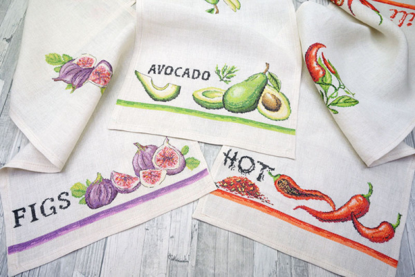 Набор для вышивания скатерти "Инжир". Арт 21.003.09