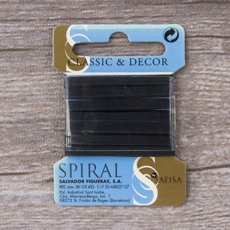 Лента для вышивания SAFISA на блистере, 4 мм, 5 м, цвет 01, черный. Арт P111-4мм-01             