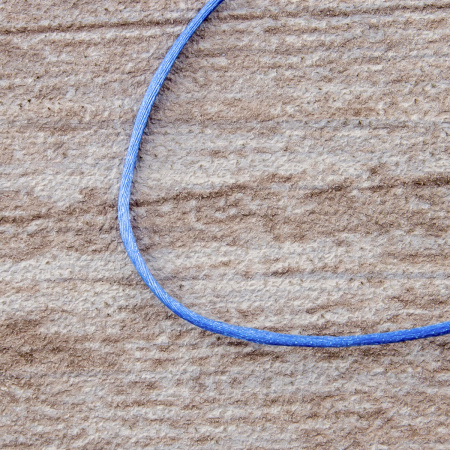 Шнур атласный мини-рулон, 1,5 мм, 4,5 м, цвет 13, синий. Арт P00470-1,5мм-13         