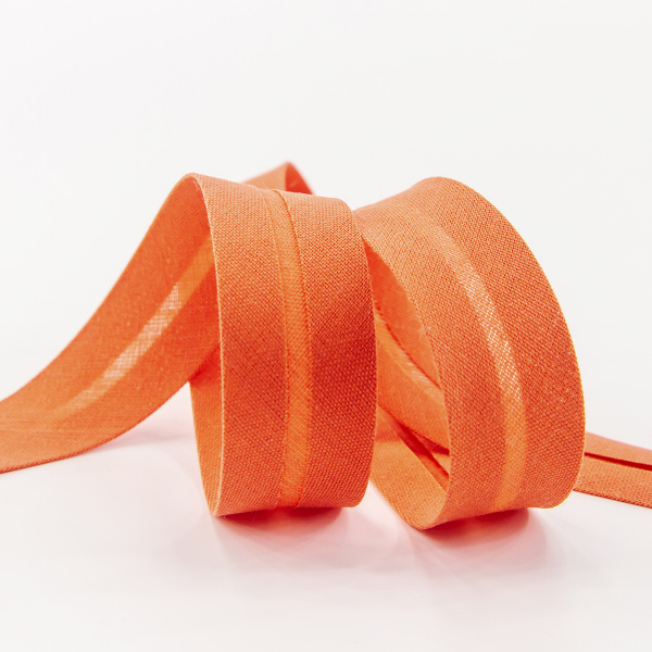 Косая бейка хлопок/полиэстер 20 мм, 25 м, цвет 40, терракотовый. Арт 6120-20мм-40            
