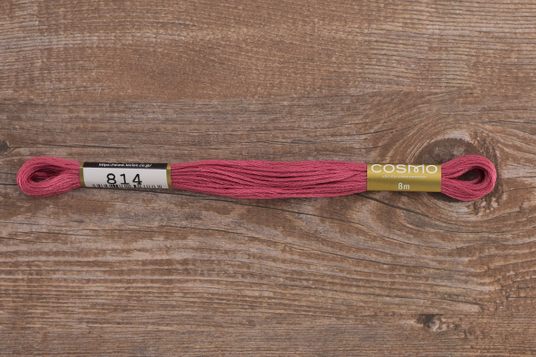 Мулине COSMO однотонный цвет  814       . Арт 25-6/814       