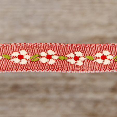 Лента жаккард SAFISA, 10 мм, 15 м, цвет 02. Арт 9160-10мм-02