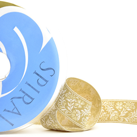 Лента из тканого жаккарда SAFISA, 25 мм, 15 м, цвет 01. Арт 9254-25мм-01