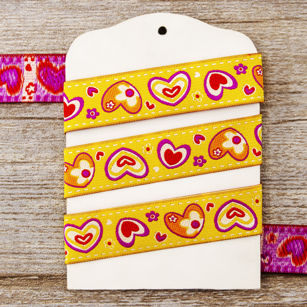 Лента жаккард SAFISA, 25 мм, 15 м, цвет 01. Арт 9127-25мм-01            