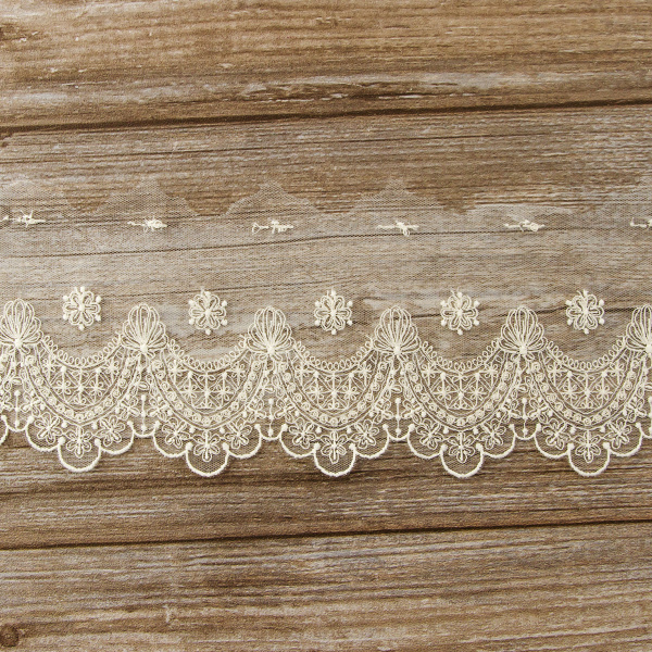 Кружево-вышивка на тюле, 60 мм. Арт 42246/58