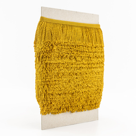 Бахрома витая, 60 мм, цвет охра. Арт PP-60 col.105