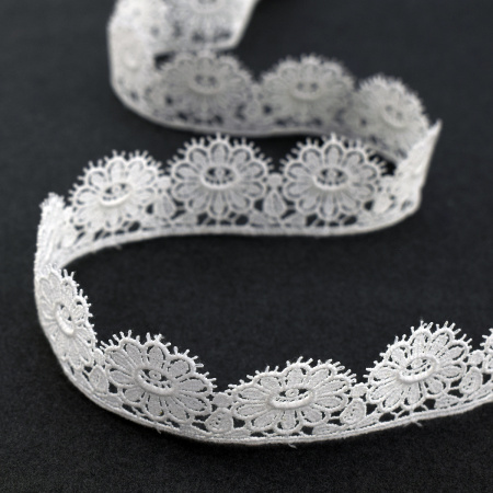 Гипюр, 27 мм, цвет белый. Арт K051/01