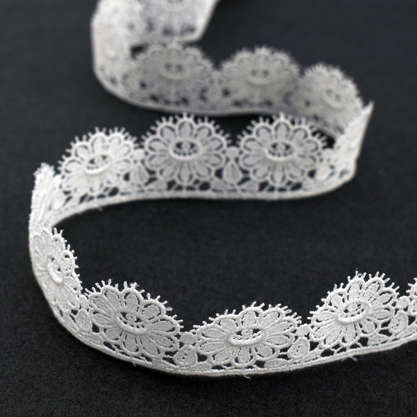 Гипюр, 27 мм, цвет белый. Арт K051/01