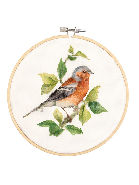 Набор для вышивания "Птицы сада Теи", канва аида 16 ct, диаметр 15 см, 2 дизайна. Арт H611A