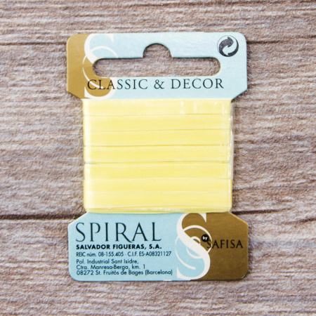 Лента для вышивания SAFISA на блистере, 4 мм, 5 м, цвет 09, Желтый светлый. Арт P111-4мм-09             