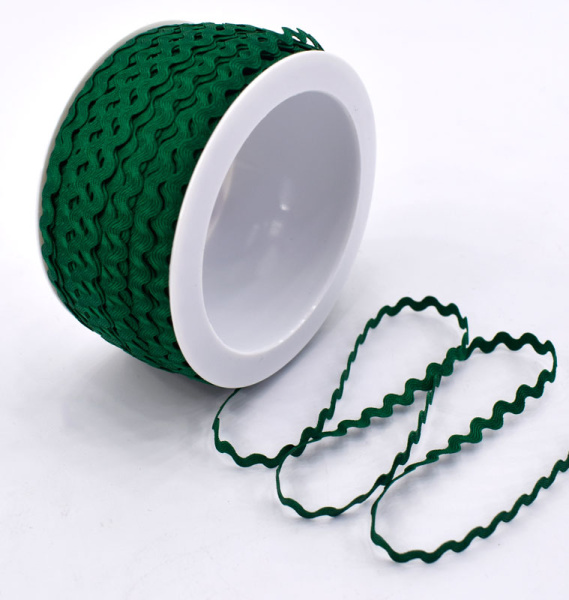 Тесьма PEGA тип вьюнчик, темно-зеленый, 6,4 мм. Арт 841510421A7801