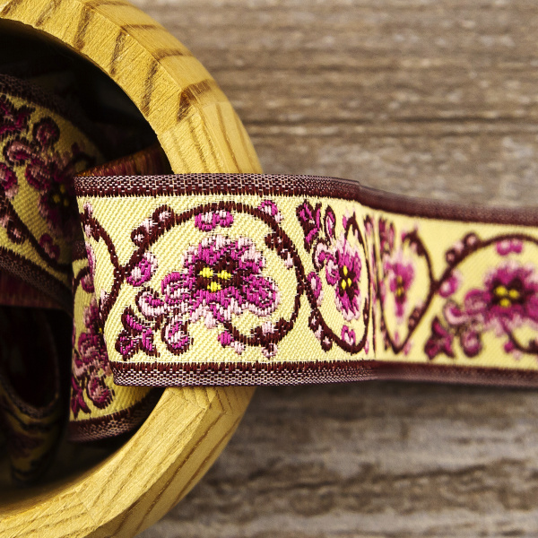 Лента жаккард SAFISA, 25 мм, 15 м, цвет 01. Арт 9189-25мм-01