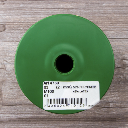 Резинка шляпная SAFISA, 2 мм, цвет 01, черный. Арт 4730-2мм-01         