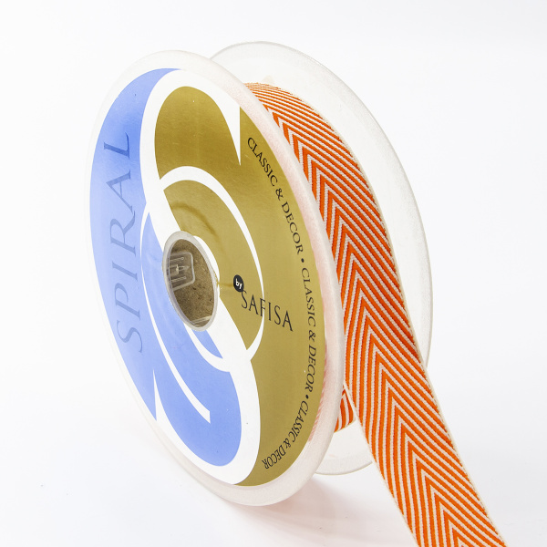 Лента жаккард SAFISA, 25 мм, 25 м, цвет 02. Арт 9202-25мм-02