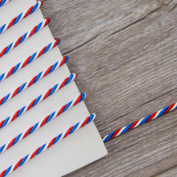 Шнур витой, трехцветный, 3 мм. Арт 845211430DB029           