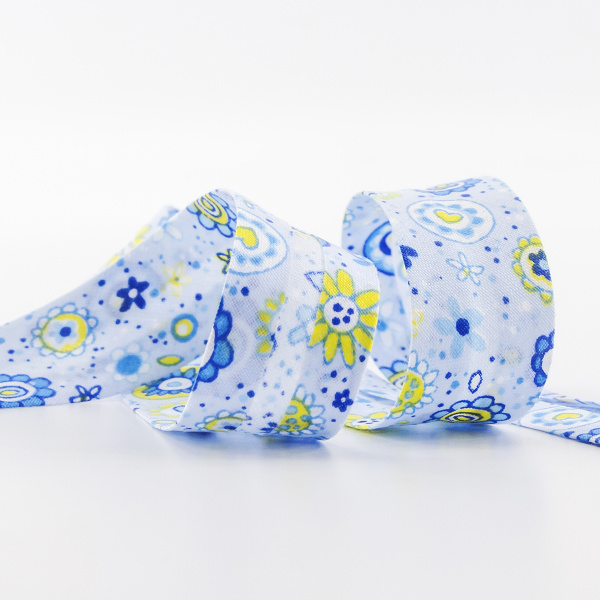 Косая бейка с рисунком SAFISA, арт.6512, 20 мм, 20 м, цвет 01. Арт 6512-20мм-01  