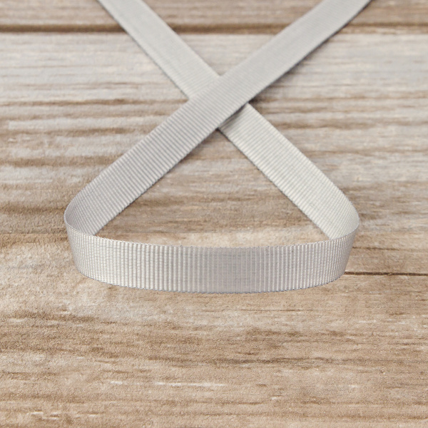 Лента репсовая SAFISA, 10 мм, 25 м, цвет 27, Серый светлый. Арт 350-10мм-27       